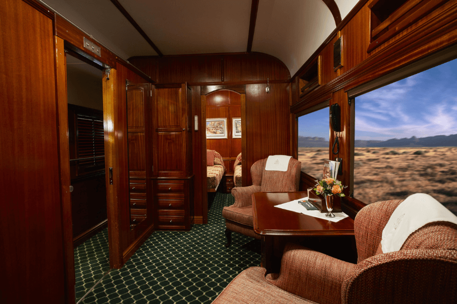 Travel in Rovos Rail luxury suite
