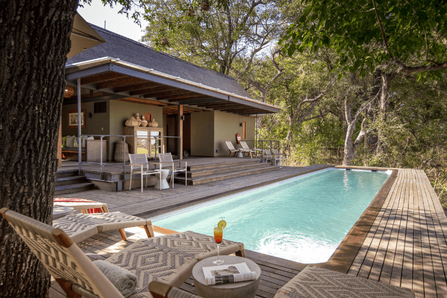 Use the lodge pool in green season