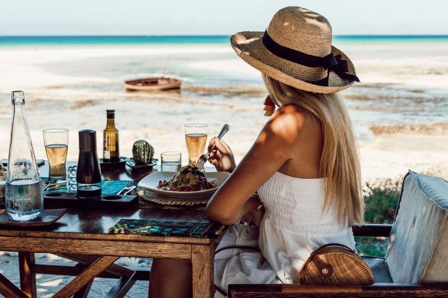 Meals at Mozambique's Coral Lodge