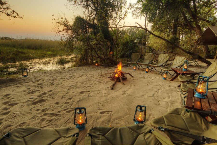 Winter boma on peak season safaris