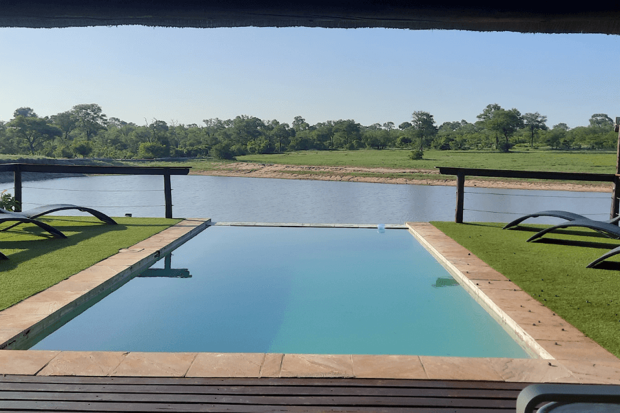 Lodges overlooking waterholes in Kruger Private Game Reserves