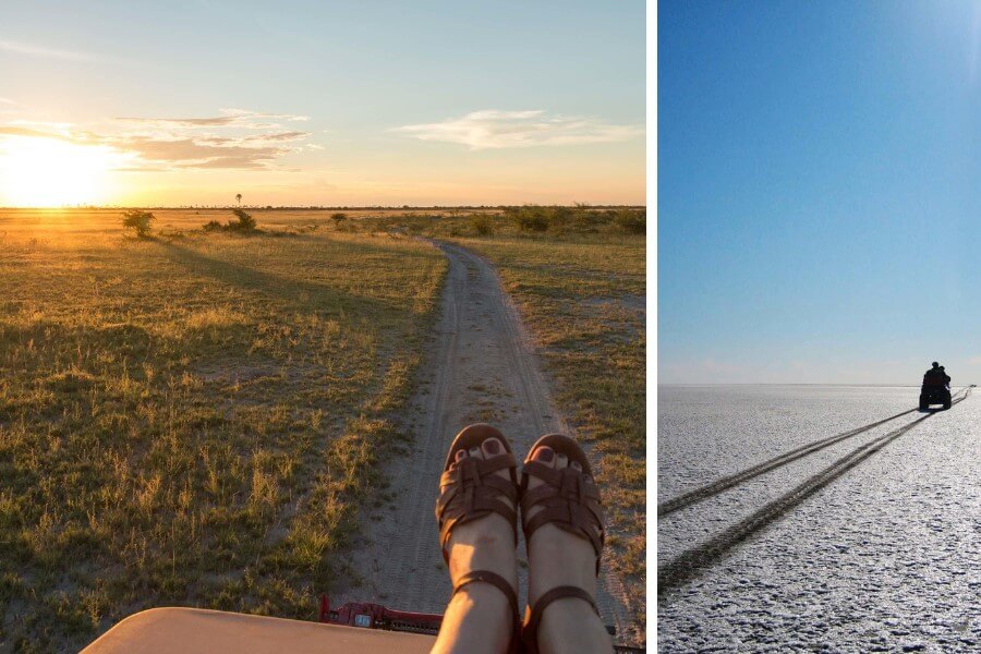 African floodplains & desert salt pans - inaccessible during the rainy low season.