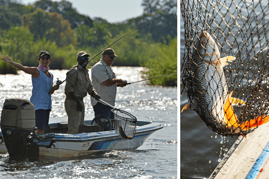 Fishing on the Chobe River in Botswana