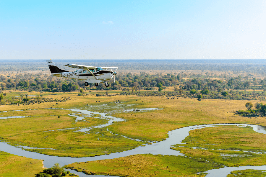 Scheduled charter flight in the bush