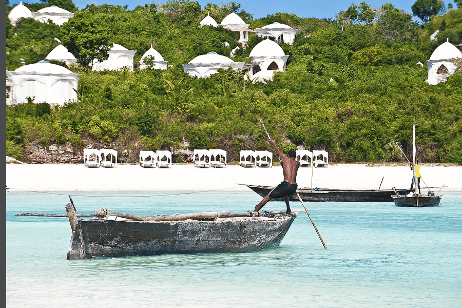 Zanzibar luxury accommodation and traditional boat fishing
