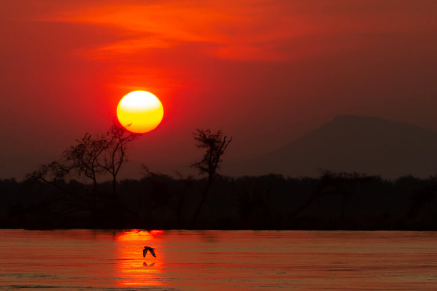 Amber season on the edge of the Zambezi River