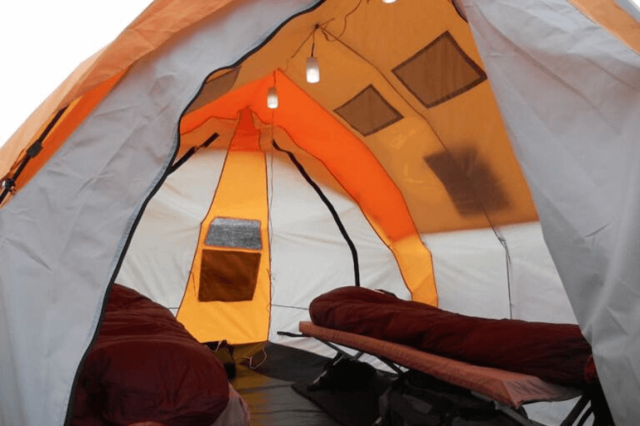 Luxury walk-in sleeping tent