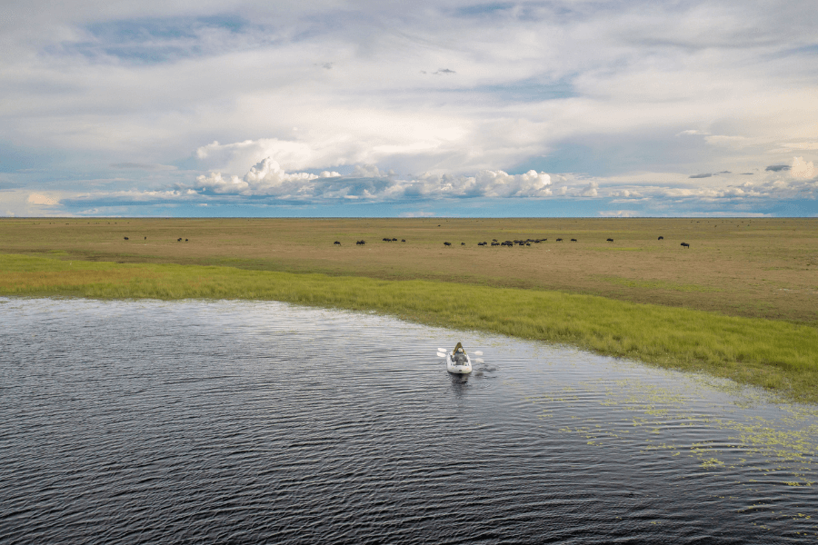 Canoe adventures on the Liuwa floodplains
