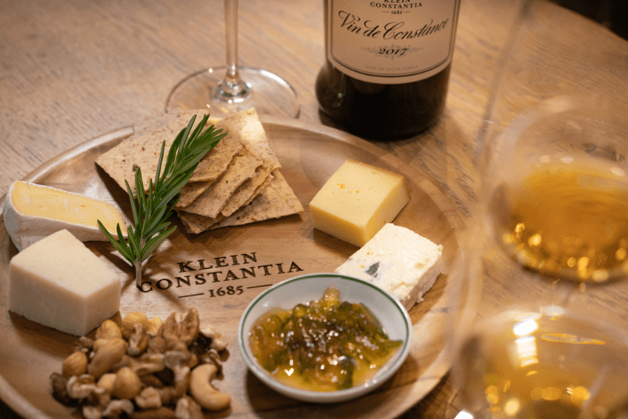 Wine and cheese platter