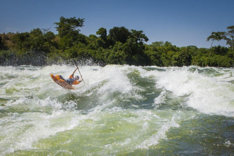 White-water rafting down the Nile River
