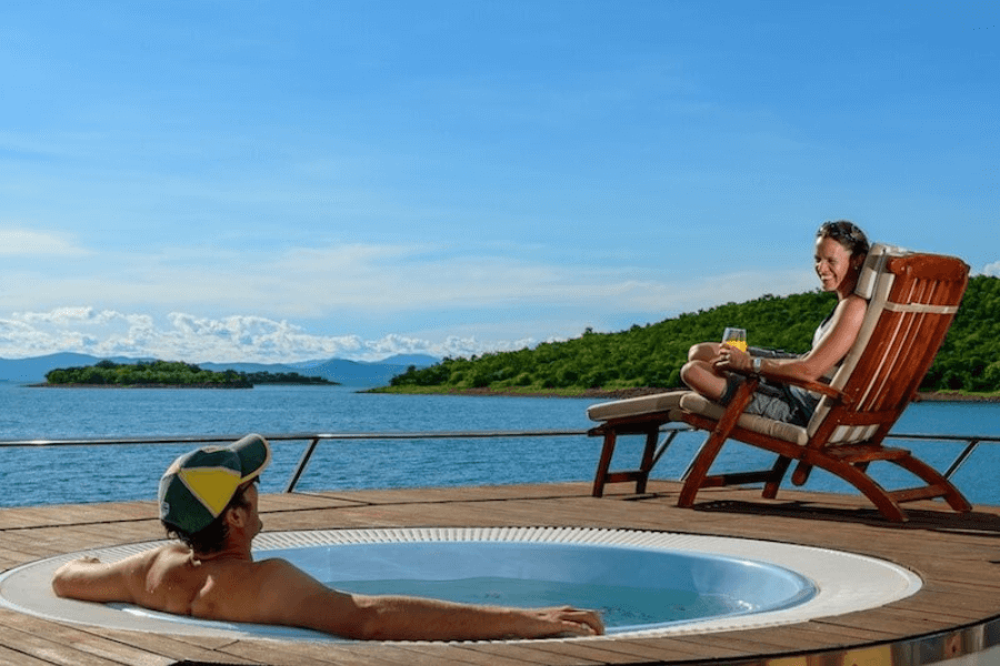 Kariba landscape from a houseboat safari
