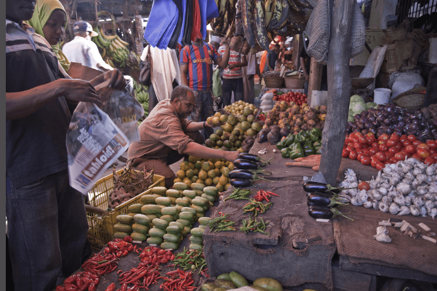 Stone Town market in Zanzibar