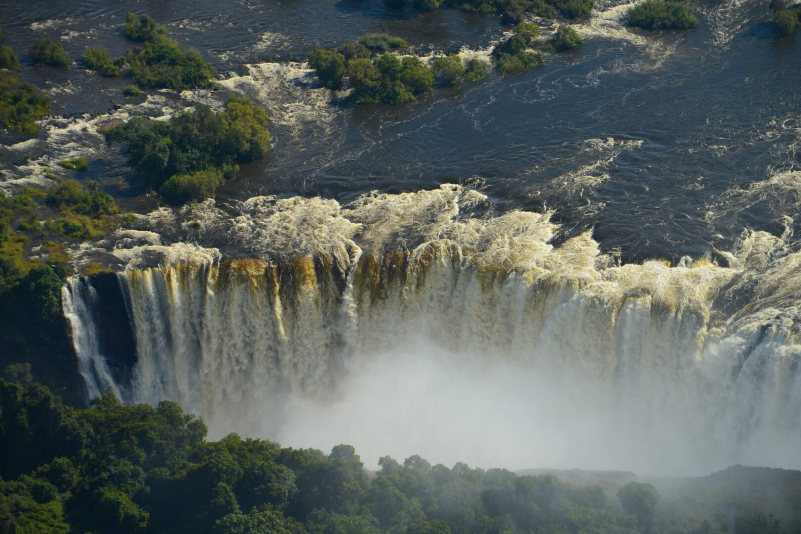Victoria Falls aerial view