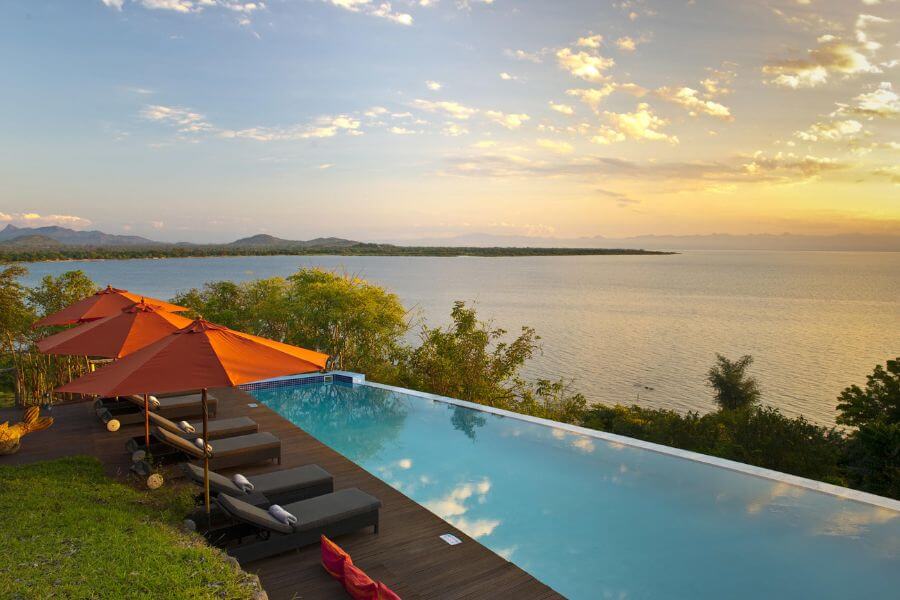 Luxury lodge overlooking Lake Malawi