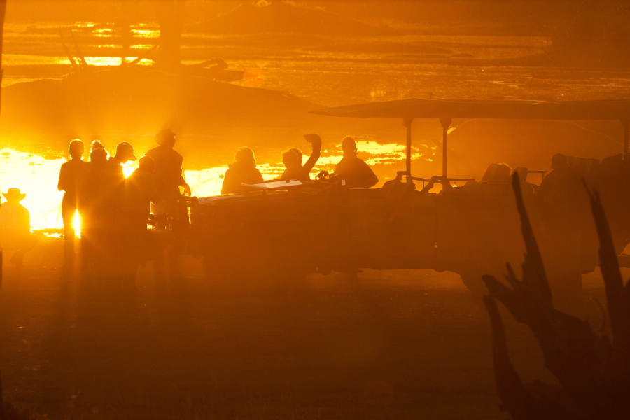 Sundowners on a safari guide training