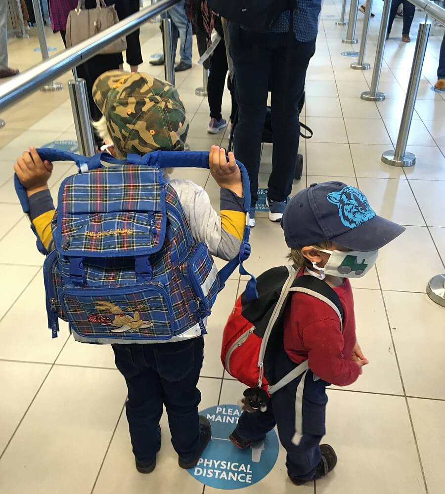 Children waiting at Airport