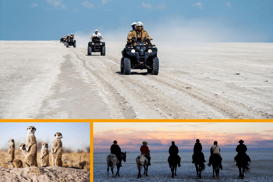 Safari activities in the Makgadikgadi