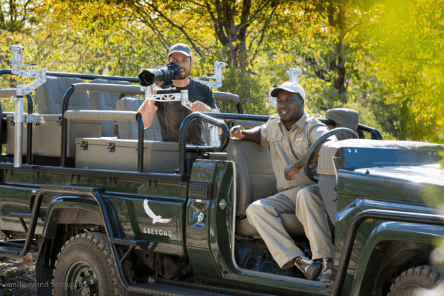 Specially designed safari vehicles for photographers