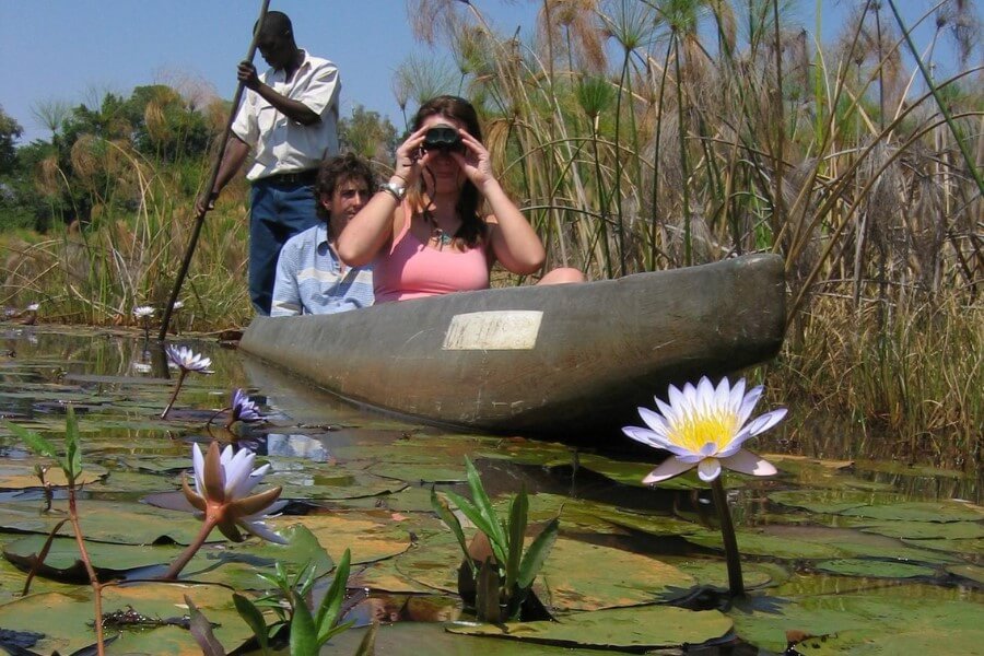 Mokoro rides through the Okavango Delta's channels