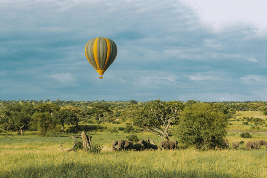 Hot air ballooning in Tarangire