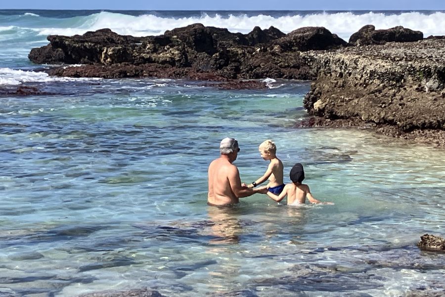 Children swimming at De Hoop